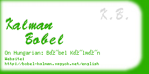 kalman bobel business card